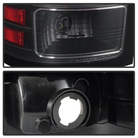 Spyder Auto Light Bar LED Tail Lights; Version 2; Black;