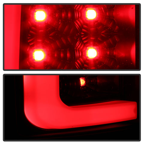 Spyder Auto Light Bar LED Tail Lights; Version 2; Black;