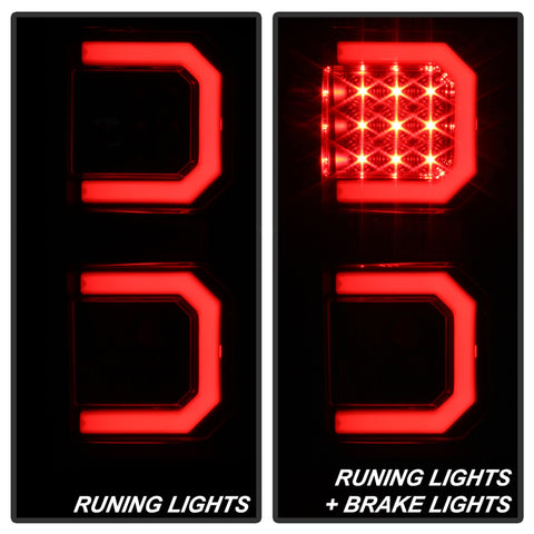 Spyder Auto Light Bar LED Tail Lights; Version 2; Black;