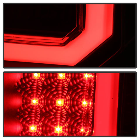 Spyder Auto Light Bar LED Tail Lights; Version 2; Black;