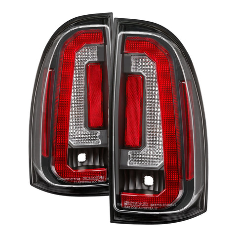 Spyder Auto LED Tail Lights; Black; Not Compatible w/Factory Equipped LED Tail Lights;