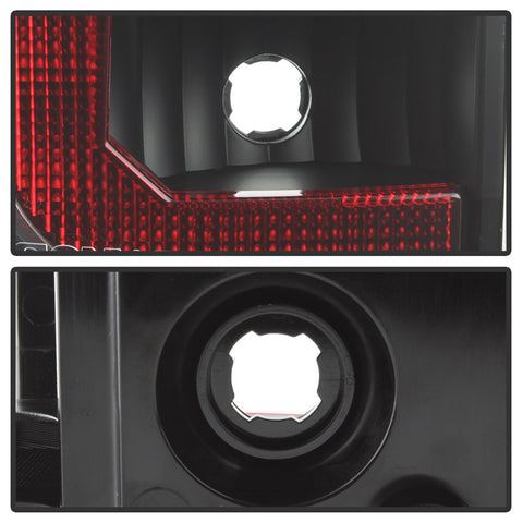 Spyder Auto LED Tail Lights; Black; Not Compatible w/Factory Equipped LED Tail Lights;