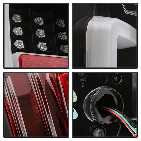 Spyder Auto Light Bar LED Tail Lights; All Black;