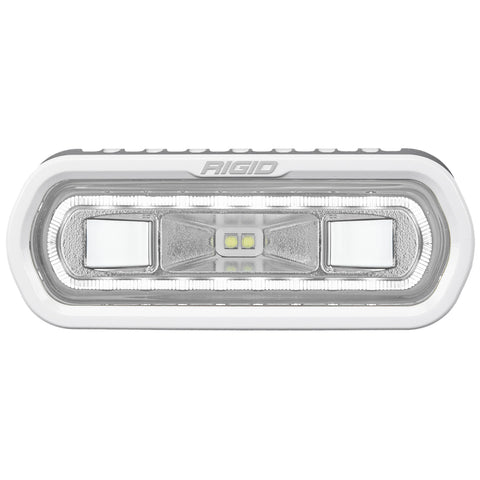 Rigid Industries RIGID SR-L Series Marine Spreader Pod; 2 Wire; Surface Mount; White W/White Halo