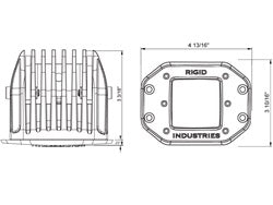 Rigid Industries RIGID D-Series PRO LED Light; Driving Optic; Amber; Surface Mount; Pair