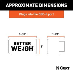 CURT BetterWeigh Mobile Towing Scale with TowSense Technology (OBD-II)