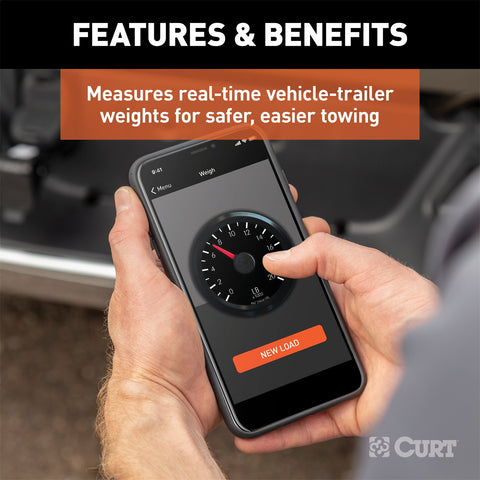 CURT BetterWeigh Mobile Towing Scale with TowSense Technology (OBD-II)