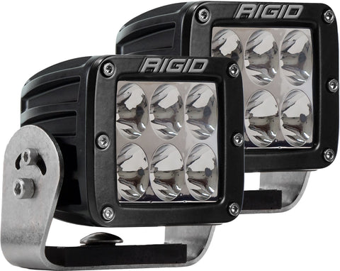 Rigid Industries RIGID D-Series PRO LED Light; Driving Optic; Heavy Duty; Black Housing; Pair