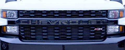 Putco Chevrolet Lettering Emblems; Black Platinum; Grille Letters;