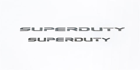 Putco Ford Lettering Emblems; Black Platinum; Super Duty; Stamped; Hood/Front;