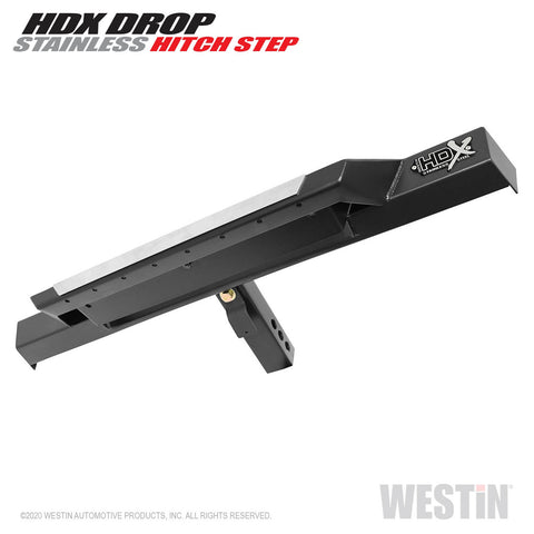 Westin HDX Stainless Drop Hitch Step; 34 in. Step For 2 in. Receiver; Textured Black;