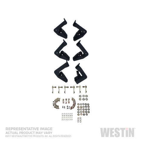 Westin HDX Drop Nerf Step Bars; Textured Black Powder Coated Steel; Mount Kit Included;
