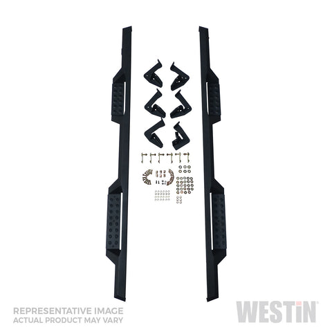Westin HDX Drop Nerf Step Bars; Textured Black Powder Coated Steel; Mount Kit Included;
