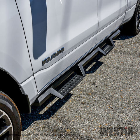 Westin HDX Drop Nerf Step Bars; Textured Black Powder Coated Steel; Mount Kit Included;