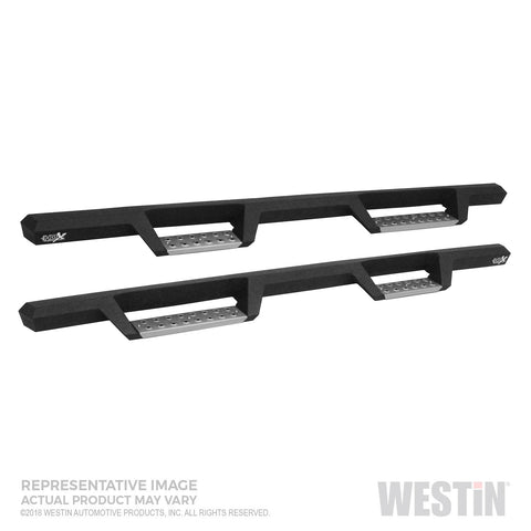 Westin HDX Stainless Drop Nerf Step Bars; Textured Black;