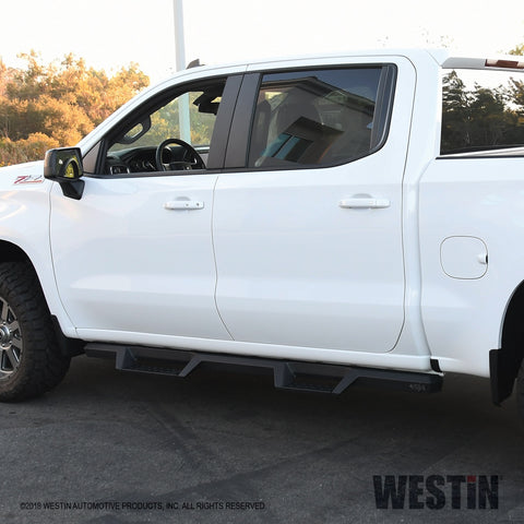 Westin HDX Drop Nerf Step Bars; Textured Black Powder Coated Steel; Mount Kit Included;