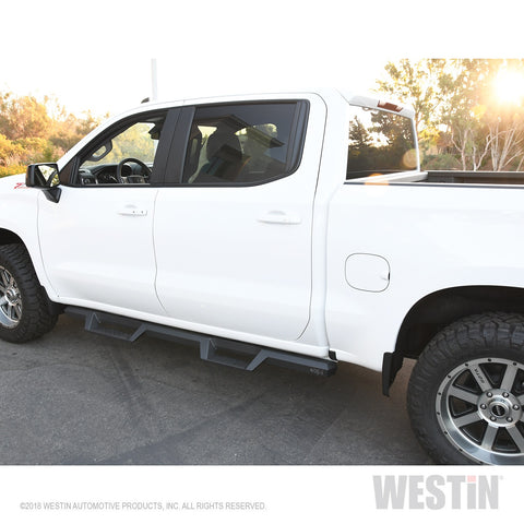 Westin HDX Drop Nerf Step Bars; Textured Black Powder Coated Steel; Mount Kit Included;