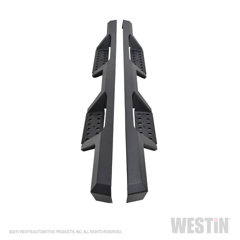 Westin HDX Drop Nerf Step Bars; Textured Black Powder Coated Steel; For Super Crew Cab;