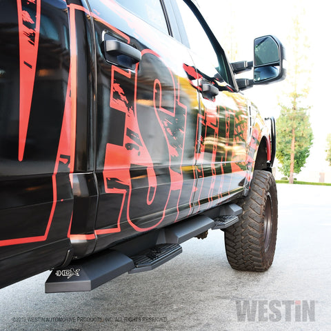 Westin HDX Xtreme Nerf Step Bars; Textured Black; For Super Crew Cab;