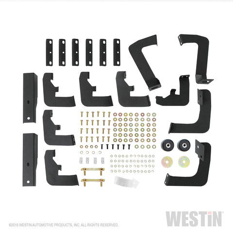 Westin HDX Stainless Drop Wheel To Wheel Nerf Step Bars; Textured Black;