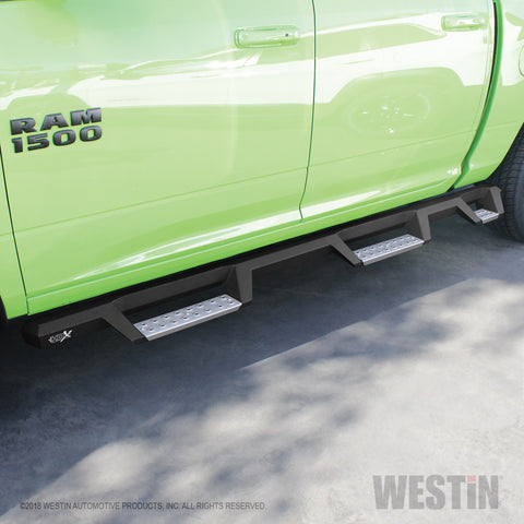 Westin HDX Stainless Drop Wheel To Wheel Nerf Step Bars; Textured Black;