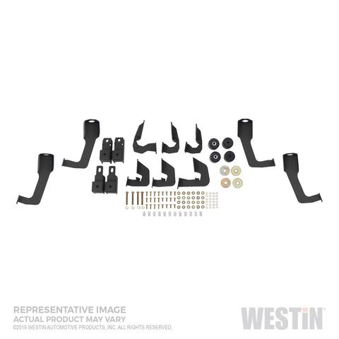 Westin HDX Stainless Drop Wheel To Wheel Nerf Step Bars; Textured Black;