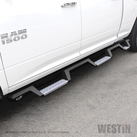 Westin HDX Stainless Drop Wheel To Wheel Nerf Step Bars; Textured Black;