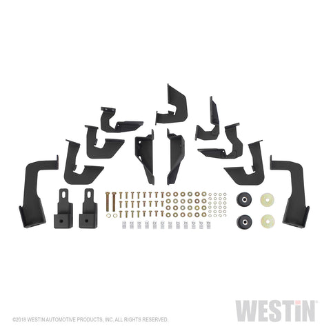 Westin HDX Stainless Drop Wheel To Wheel Nerf Step Bars; Textured Black;
