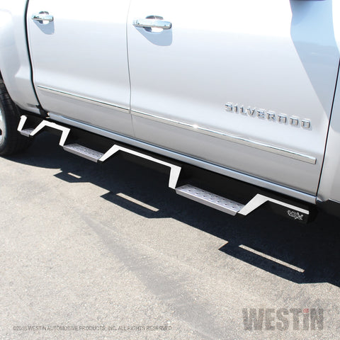 Westin HDX Stainless Drop Wheel To Wheel Nerf Step Bars; Textured Black;