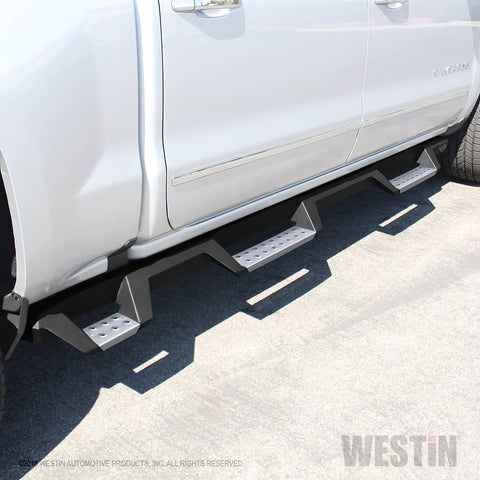 Westin HDX Stainless Drop Wheel To Wheel Nerf Step Bars; Textured Black;