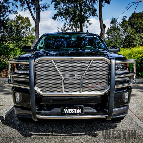 Westin HDX Grille Guard; 2 in. Dia.; Polished Stainless Steel;