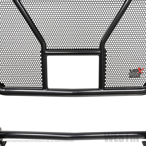 Westin HDX Grille Guard; 2 in. Dia.; w/Front Camera; Black Steel;