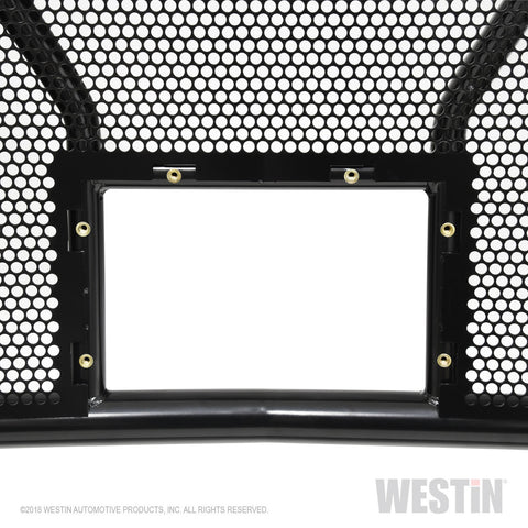Westin HDX Grille Guard; 2 in. Dia.; w/Front Camera; Black Steel;