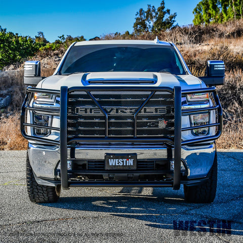 Westin HDX Grille Guard; 2 in. Dia.; Black Steel;