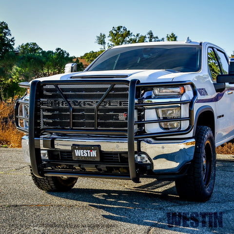 Westin HDX Grille Guard; 2 in. Dia.; Black Steel;