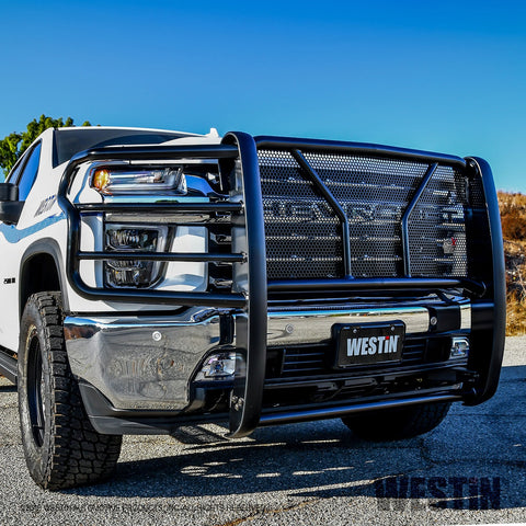 Westin HDX Grille Guard; 2 in. Dia.; Black Steel;