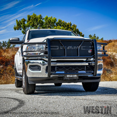 Westin HDX Grille Guard; 2 in. Dia.; Black Steel;