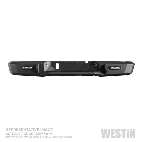 Westin HDX Rear Bumper; Textured Black; Steel;
