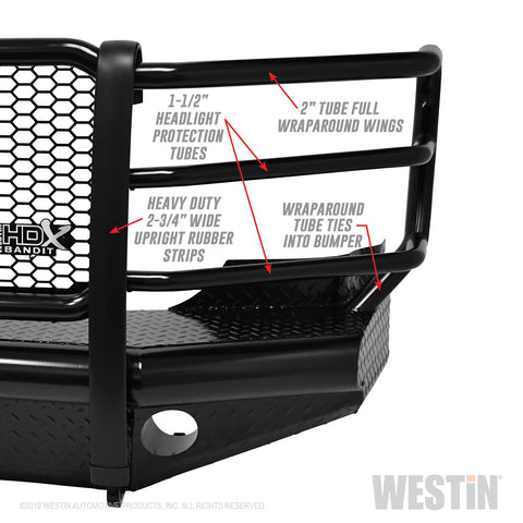 Westin HDX Bandit Front Bumper; Textured Black;