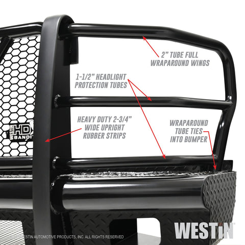 Westin HDX Bandit Front Bumper; Textured Black;
