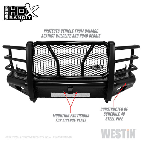 Westin HDX Bandit Front Bumper; Textured Black;