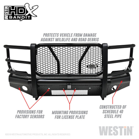 Westin HDX Bandit Front Bumper; Textured Black;