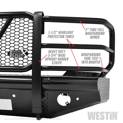 Westin HDX Bandit Front Bumper; Textured Black;