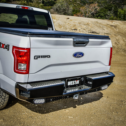 Westin HDX Bandit Rear Bumper; Steel; Black; Incl. Hardware;