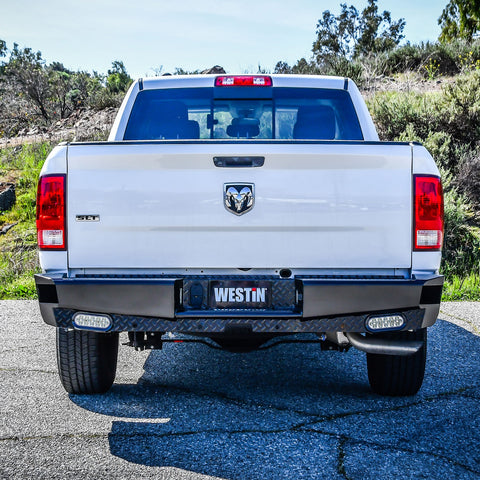 Westin HDX Bandit Rear Bumper; Steel; Black; Incl. Hardware;