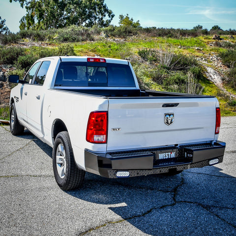 Westin HDX Bandit Rear Bumper; Steel; Black; Incl. Hardware;