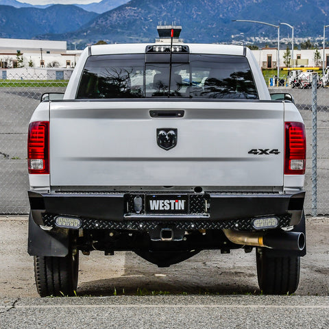 Westin HDX Bandit Rear Bumper; Steel; Black; Incl. Hardware;