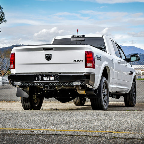 Westin HDX Bandit Rear Bumper; Steel; Black; Incl. Hardware;