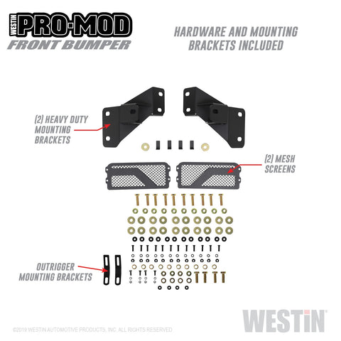 Westin Pro-Mod Front Bumper; Textured Black;