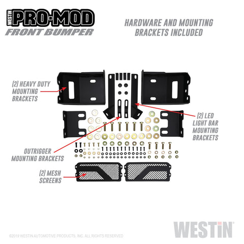 Westin Pro-Mod Front Bumper; Textured Black;